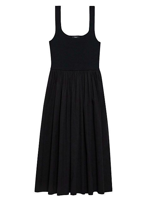 Theory Sleeveless Fit & Flare Midi-Dress | Saks Fifth Avenue