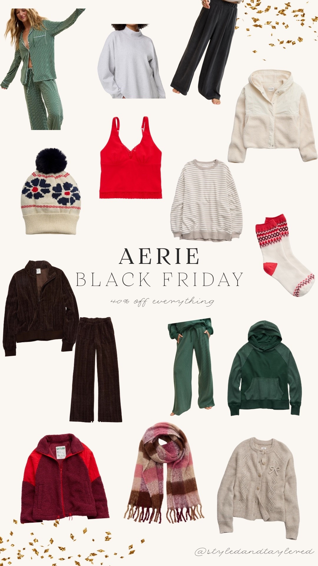 Aerie Black Friday is HERE 🤎
40% off everything 🤍 even the new arrivals! So many cozy sets, tall girl friendly pants, soft hoodies, winter accessories, and the cutest holiday pieces. Rounding up my top picks that are perfect for lounging, gifting, or staying comfy all season!! ✨


Aerie real, Aerie Black Friday deals, Aerie loungewear sets, tall girl friendly pants, holiday outfit ideas, cozy winter outfits, Aerie gift ideas, affordable loungewear, Aerie new arrivals

#Aerie #AerieSale #BlackFridayDeals #HolidayOutfits #TallGirlFashion 

#LTKSaleAlert #LTKFindsUnder50 #LTKCyberWeek