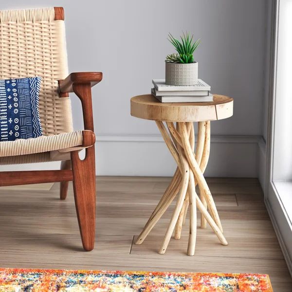Mader Solid Wood Pedestal End Table | Wayfair North America