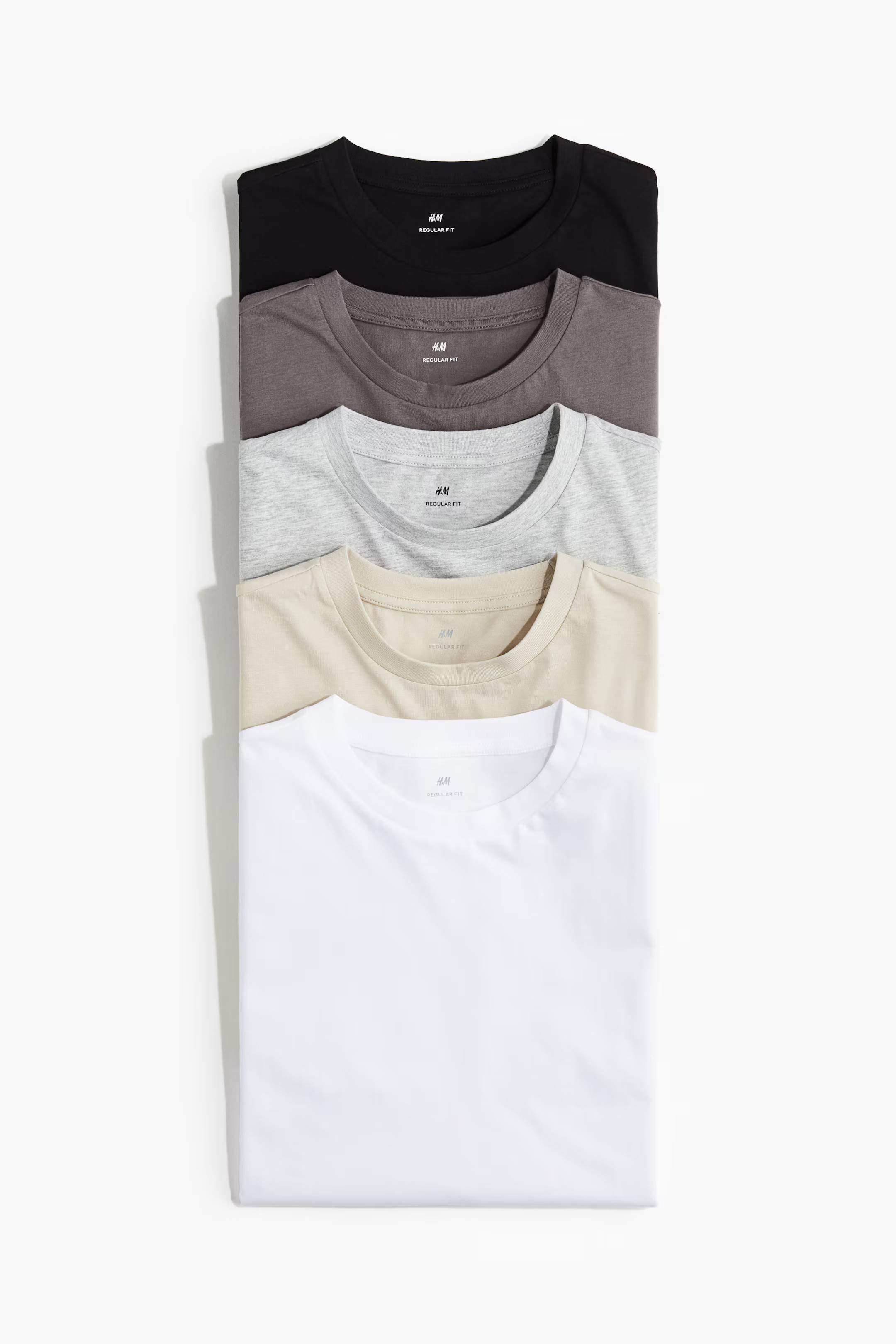 5-pack Regular Fit T-shirts | H&M (US + CA)