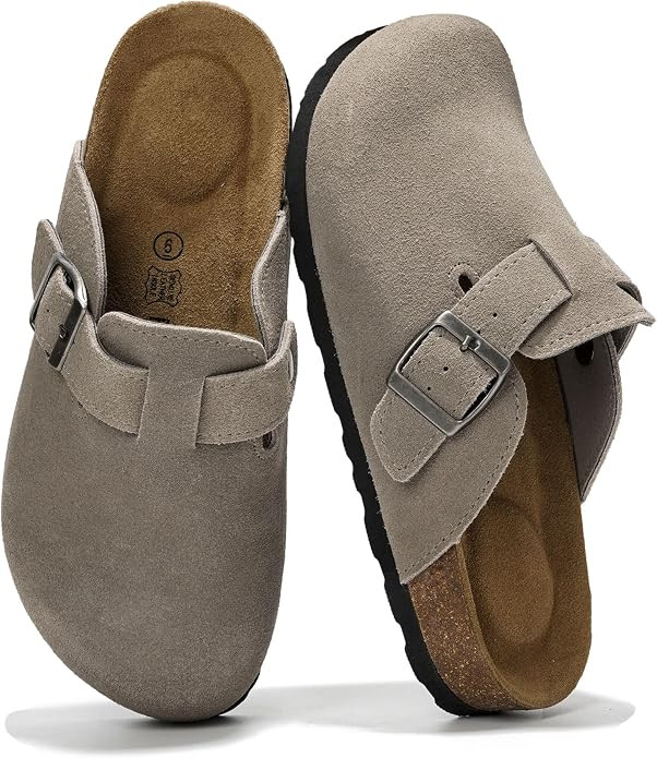 Project Cloud 100% Genuine Leather Slip-ons Footbed Clogs for Women Sandals | Memory Foam Arch Su... | Amazon (US)
