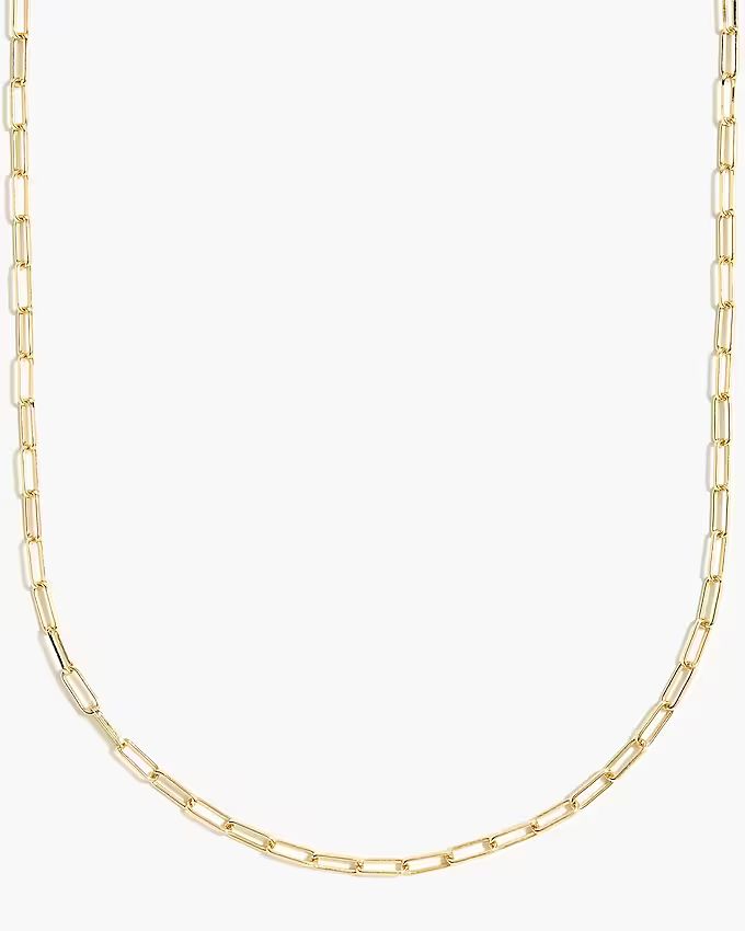 T-bar paper clip link chain necklace | J.Crew Factory