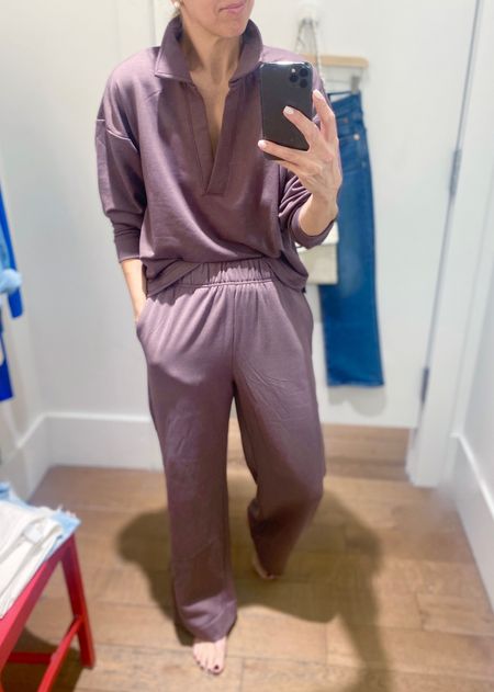 CURRENTLY ON SALE - 30% OFF WITU CODE “THIRTY.”

Super soft and comfy set from Gap. Pants are higher waisted and wide leg. Top is polo style and so soft. Gretchen wearing a small in top and bottoms!

#matching lounge set


#LTKunder100 #LTKtravel