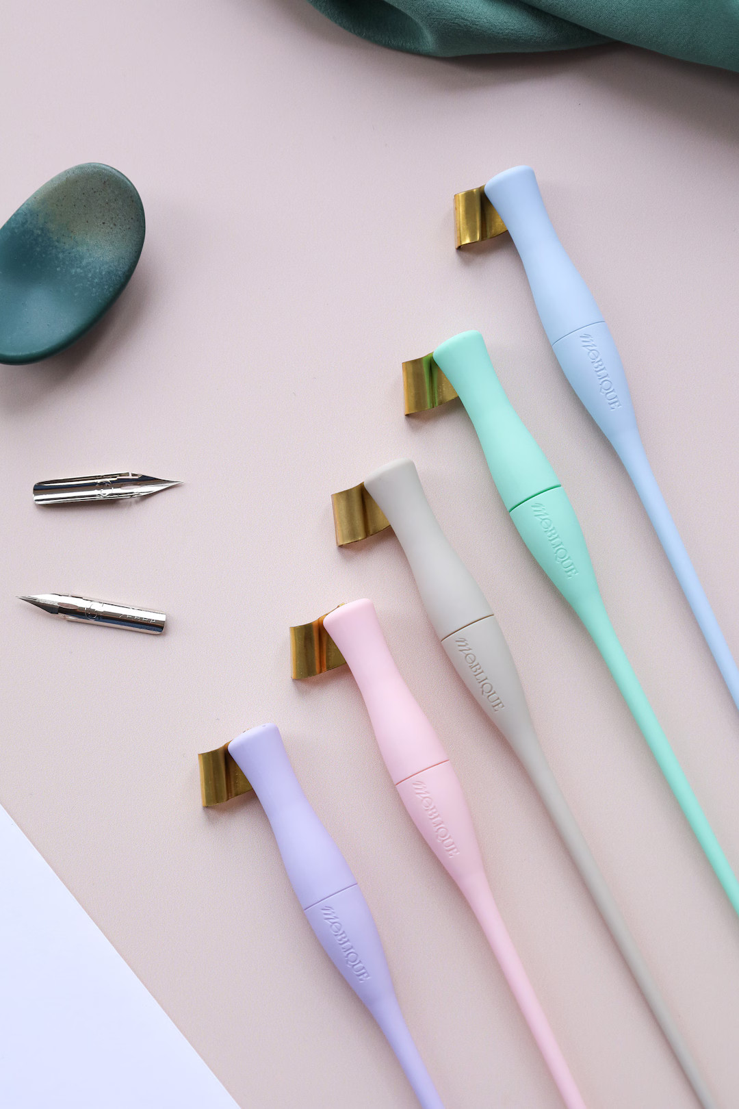 Moblique Penholder Straight and Oblique. Modern Calligraphy Penholder. Copper. Gold. Pink. Mint. ... | Etsy (US)