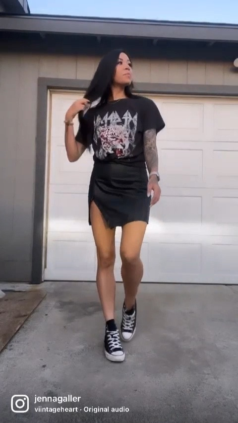 Black leather skirt outfit 

#LTKHalloween #LTKfit #LTKHoliday