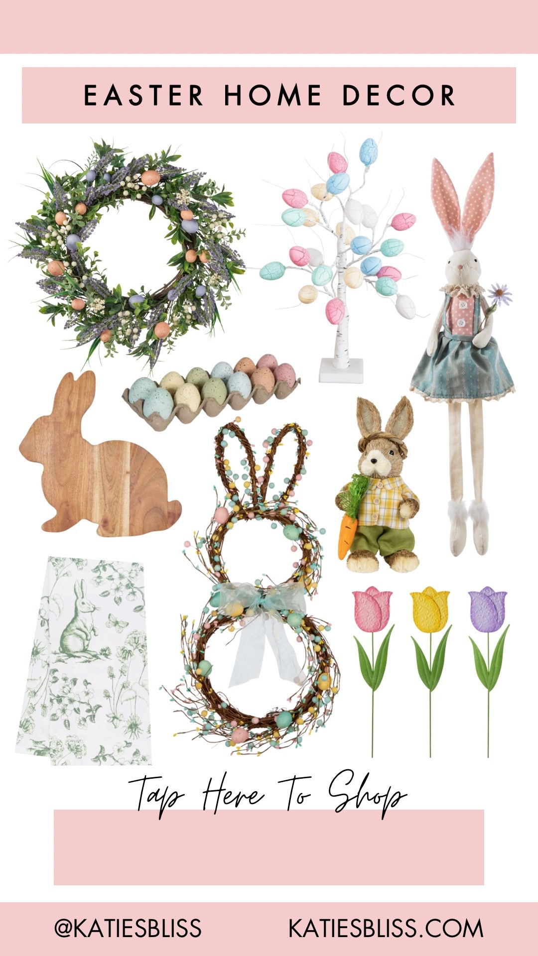 Easter home decor 🩷

Home. Decorations. Spring. Easter. Tulip. Bunny. Wreath. Egg tree. Tea towel. 



#LTKHome #LTKSeasonal