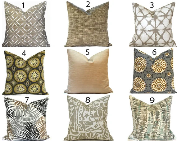 Outdoor Pillow Covers Decorative Home Decor Brown Neutral - Etsy | Etsy (US)