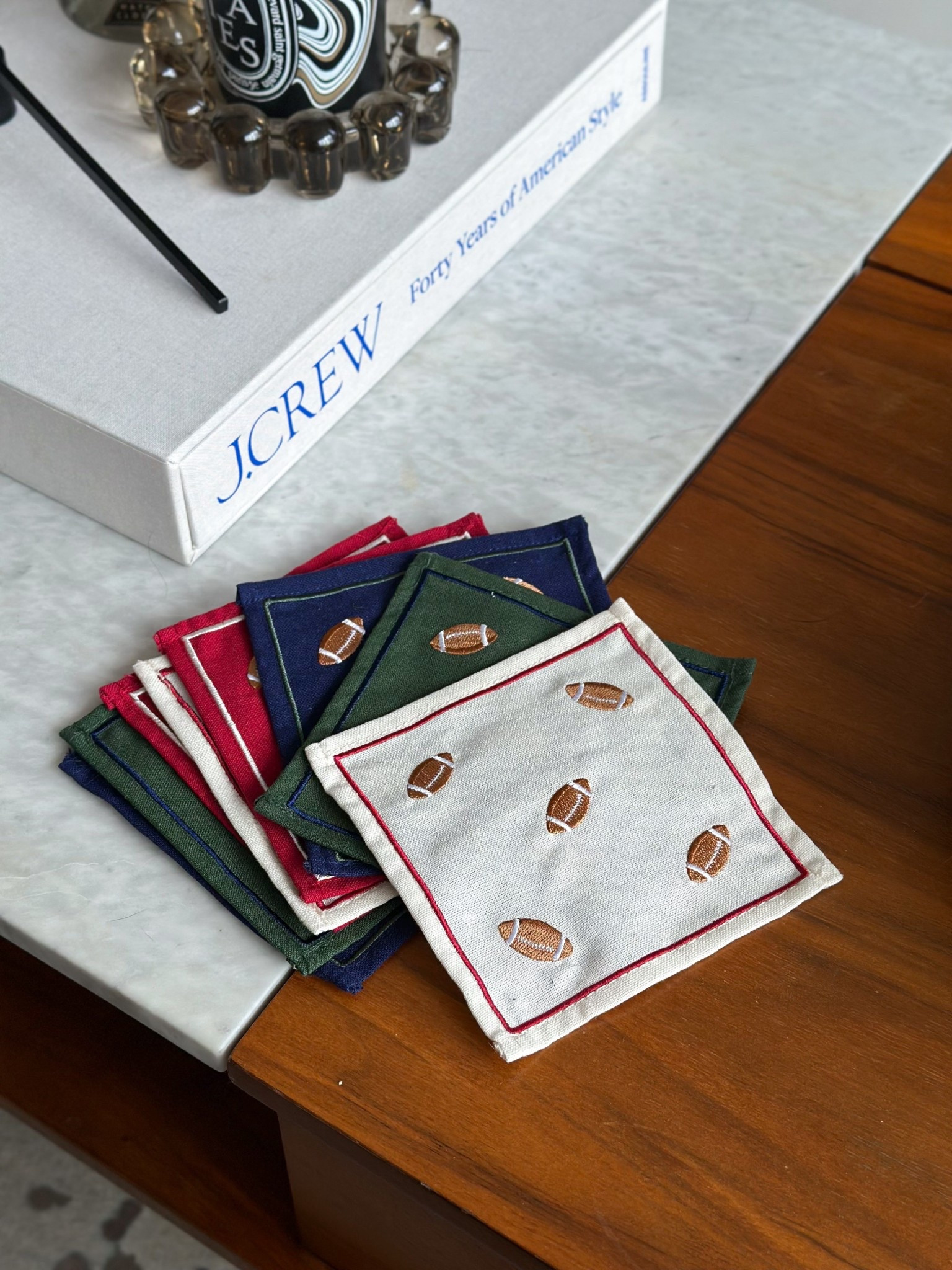 My SIL got me the cutest football cocktail napkins!! 🏈 Love how they’re not necessarily team specific. But they’re kinda perfect for the Indiana game!! 

#LTKU #LTKHome #LTKFindsUnder50