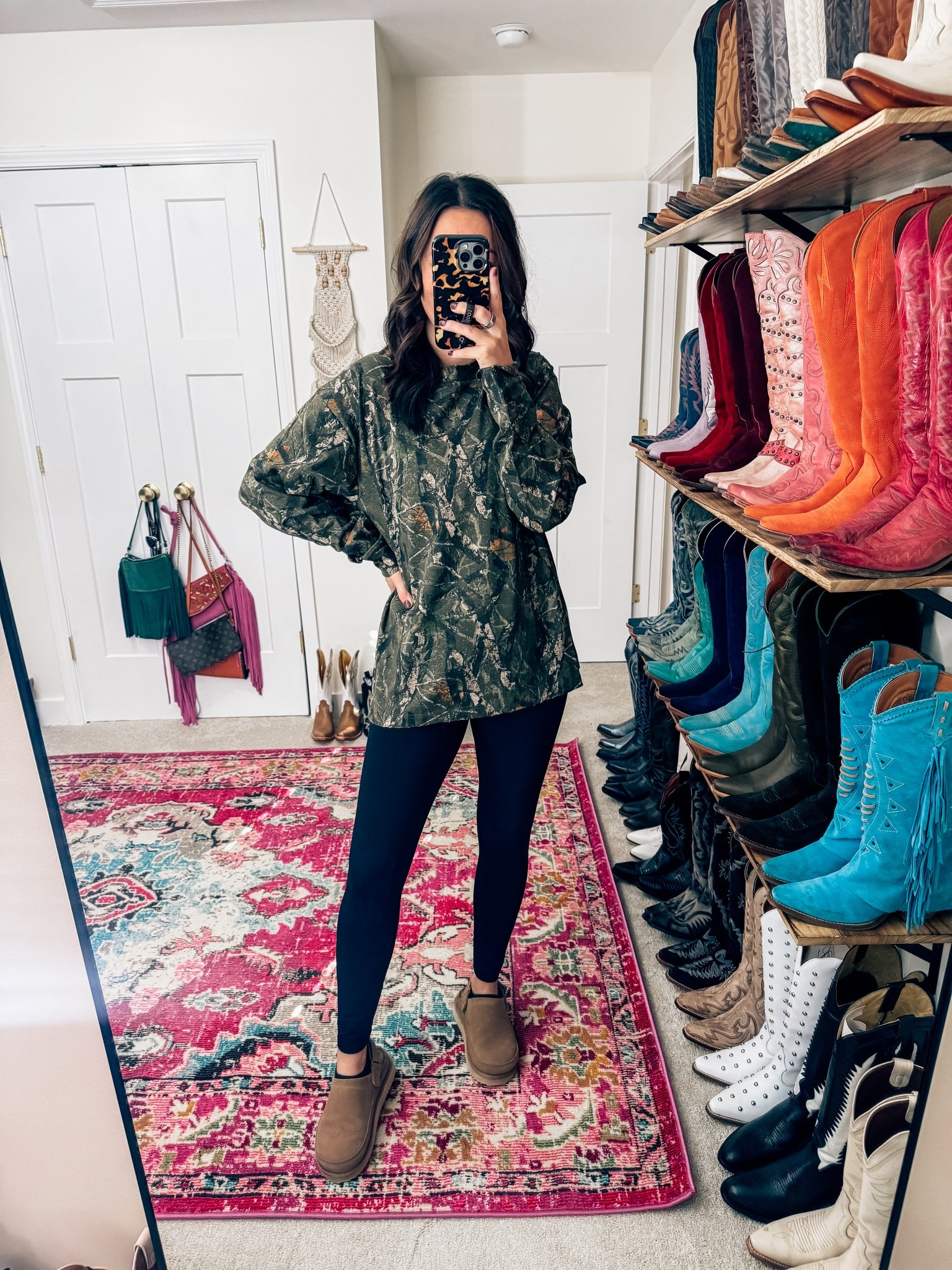 Walmart camo finds - long sleeve tee shirt - leggings - look for less clogs - long sleeve camo top / men’s Walmart finds wearing a small 

#LTKMens #LTKGiftGuide #LTKSaleAlert
