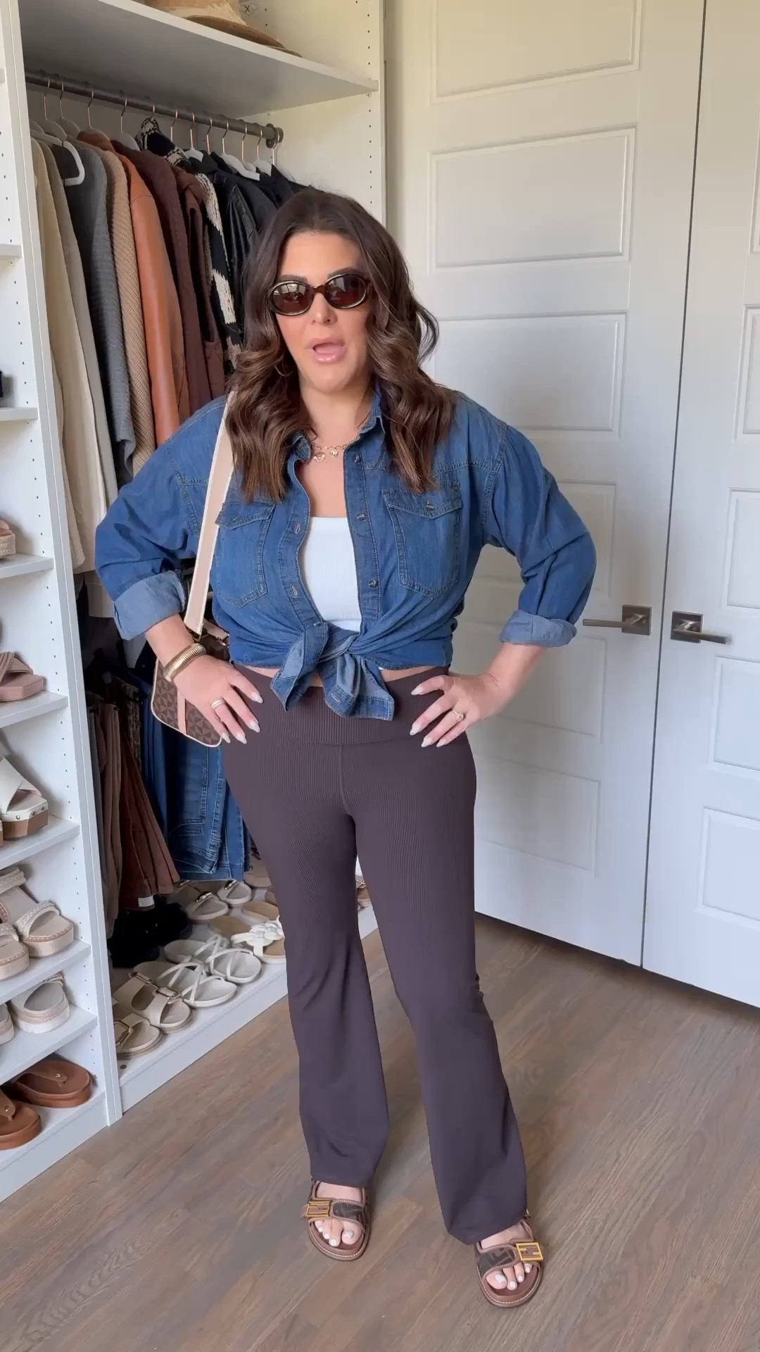 The perfect casual everyday outfit! These ribbed bootcut leggings fit like a dream and are only $18. Paired with my favorite chambray shirt that comes in several other colors too. 

Shirt: Large
Tank: M/L
Leggings: Large

#outfits #affordablefashion #everydayoutfit #outfitideas #midsizestyle #midsizefashion #fashionstyle

Size 12, size 14, mom style, fall fashion, outfits, outfit idea, casual outfit idea, weekend outfit#LTKStyleTip

Follow my LTK @curvestocontour on the @shop.LTK app to view this post and get my exclusive app-only content!

#liketkit 
@shop.ltk
https://liketk.it/5x6sH 

#LTKgrwm #LTKMidsize #LTKFindsUnder50 #LTKgrwm #LTKootd