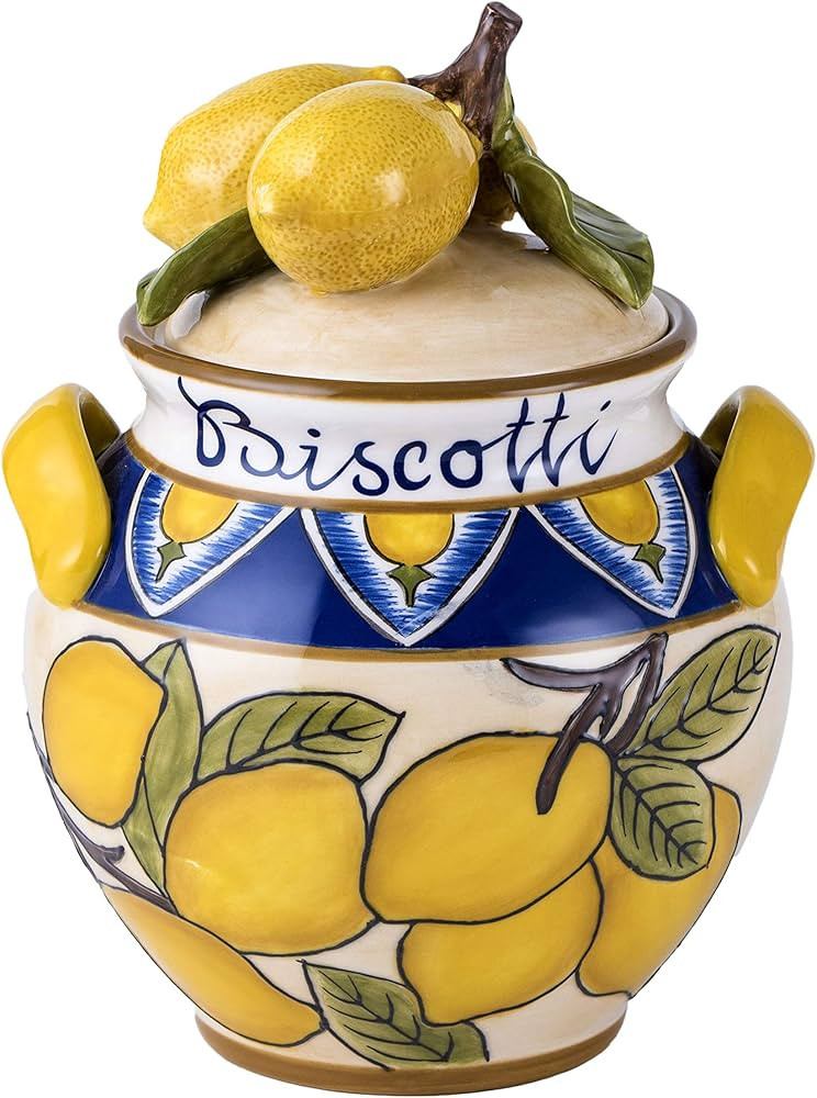 Blue Sky Ceramics Lemon Cookie Jar, Multi (18240) | Amazon (US)