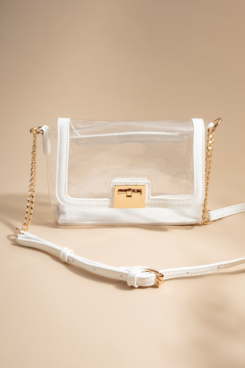 Malvina Clear Crossbody Handbag | Francesca's