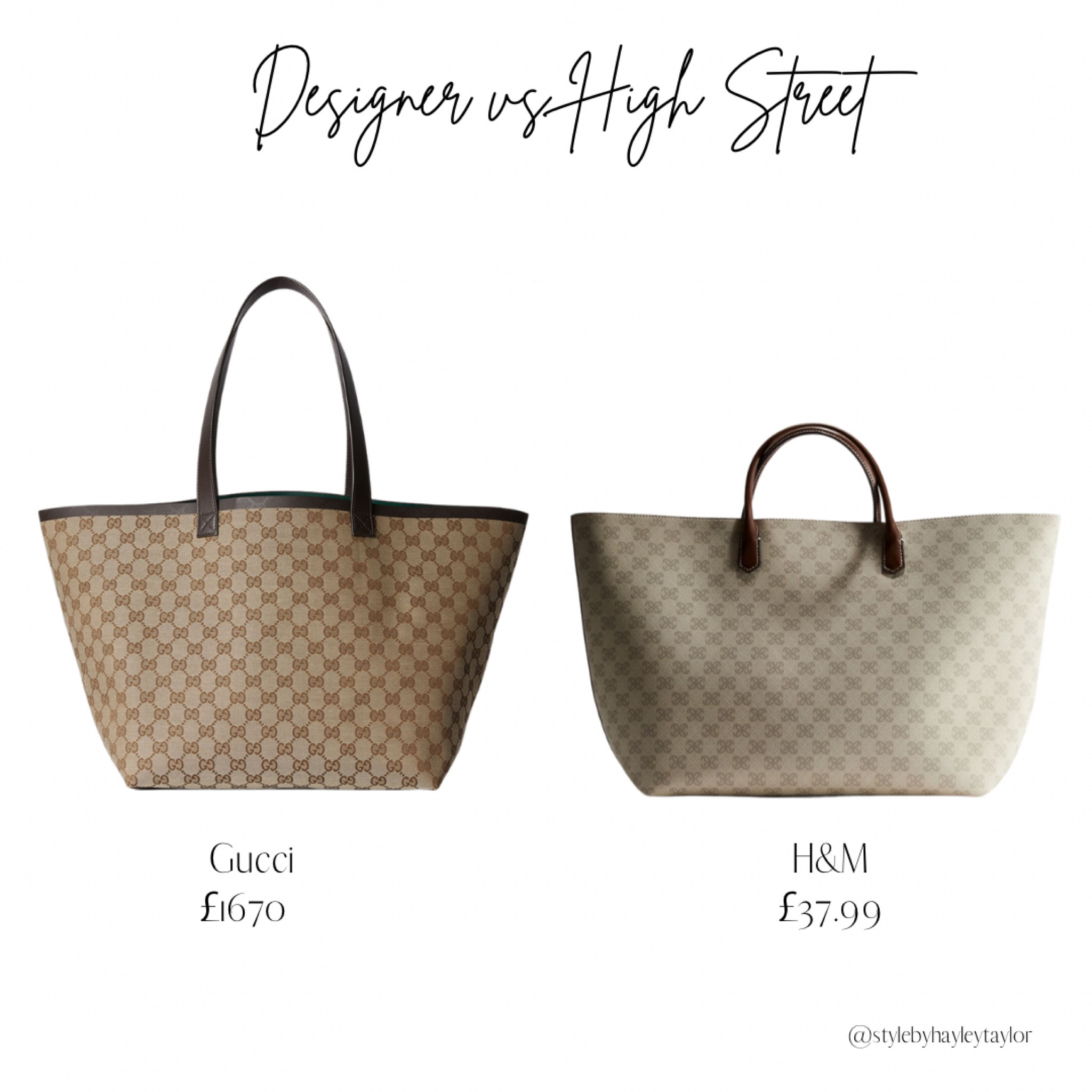 Designer vs High Street ✨ the tote bag is an absolute wardrobe essential. Perfect for shopping, travel, work & leisure. The big question is; Splurge or Save?

#LTKbag #LTKluxury #LTKstyletip