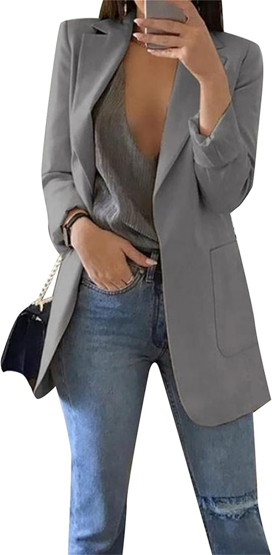 EFOFEI Lady's Lapel Suit Blazer Cool Fashionable Suit Fashion and Elegant Suit Slim Suit Jacket | Amazon (UK)