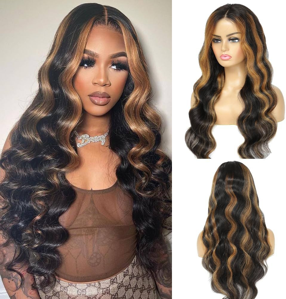 Ombre Lace Front Wig Human Hair 13x4 Glueless Wigs Human Hair Pre Plucked pre cut Wear and Go Glu... | Amazon (US)