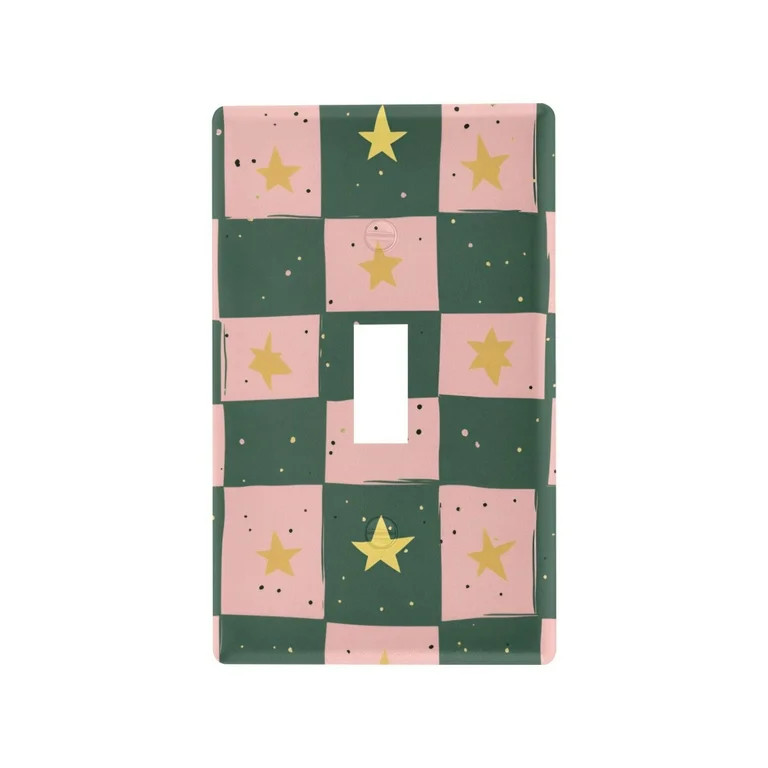 Yayeee Toggle Light Switch Wall Plate 1-Gang 4.5"x2.7" Home Decorative Outlet Cover, Pink Abstrac... | Walmart (US)