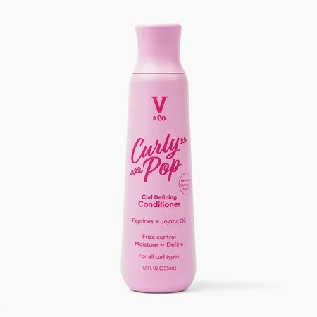 V&Co. Beauty Curly Pop Curl Defining Conditioner with Peptide Technology, 12 fl oz, Squeeze Bottle | Walmart (US)