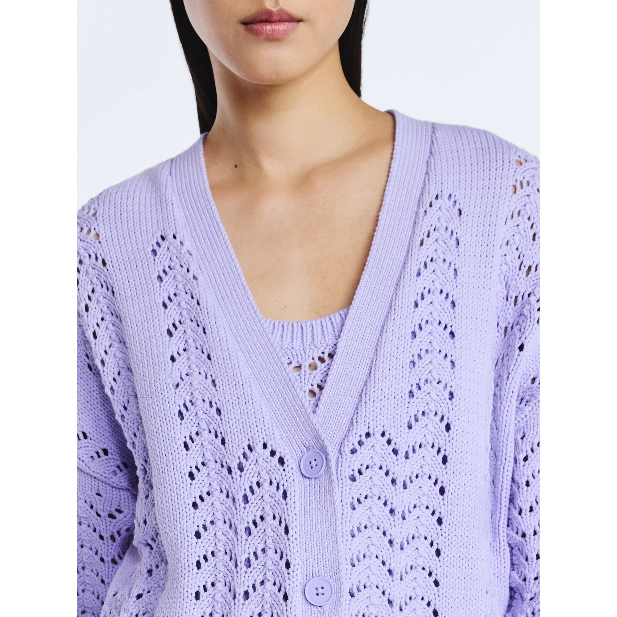Scoop Women’s V Neck Sweater Cardigan, Midweight, Sizes XS-4X | Walmart (US)