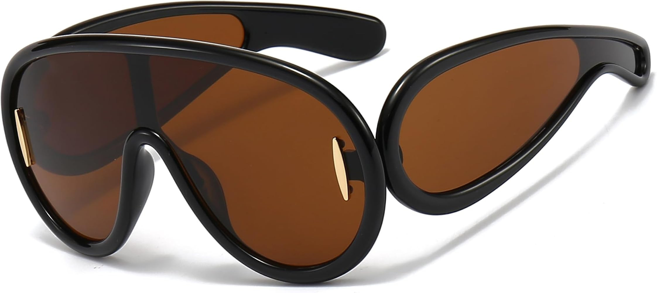 Wave Mask Sunglasses for Women Men Oversized Visor Sunglasses Fashion Mirrored Shield Sun Glasses... | Amazon (US)