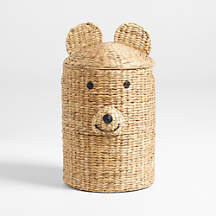 Bear Woven Kids Hamper with Handles + Reviews | Crate & Kids | Crate & Barrel