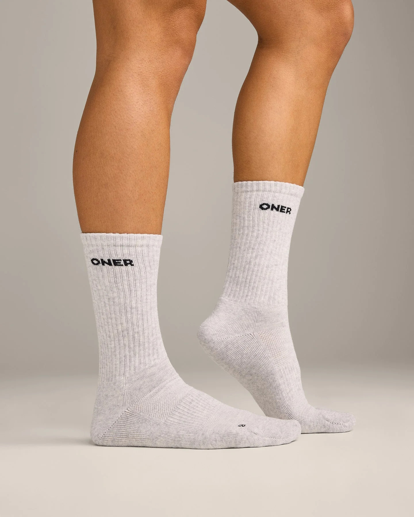 Oner Long Crew Socks 1 Pack 
 Grey Marl | Oner Active (UK / US)