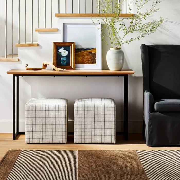 Lynwood Square Upholstered Cube - Threshold™ designed with Studio McGee | Target