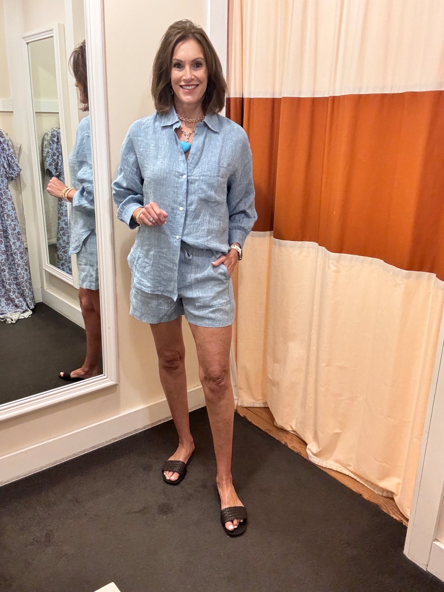 Linen shirt - medium 
Linen shorts - M

Summer outfit 

#LTKxMadewell #LTKSaleAlert #LTKStyleTip