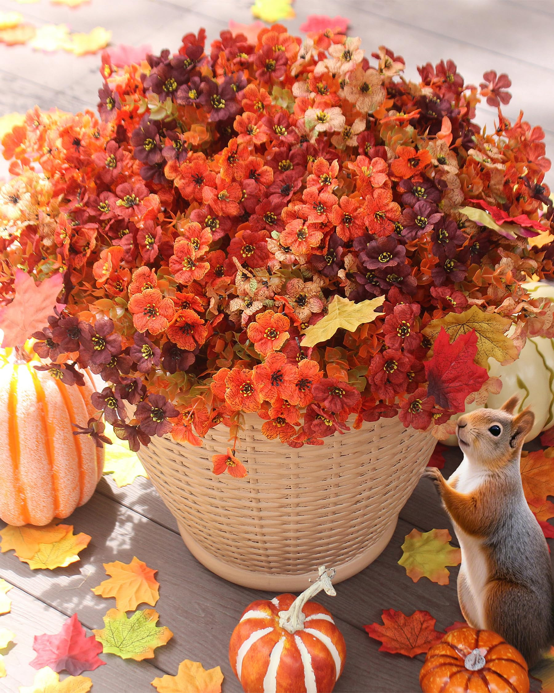 Artificial Fake Mums Flowers for Fall Outdoors Decor, 16 Bundles of Lifelike UV Resistant Colorfu... | Amazon (US)