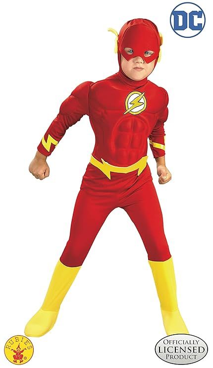 Rubie's DC Comics Deluxe Muscle Chest The Flash Child's Costume, Small | Amazon (US)