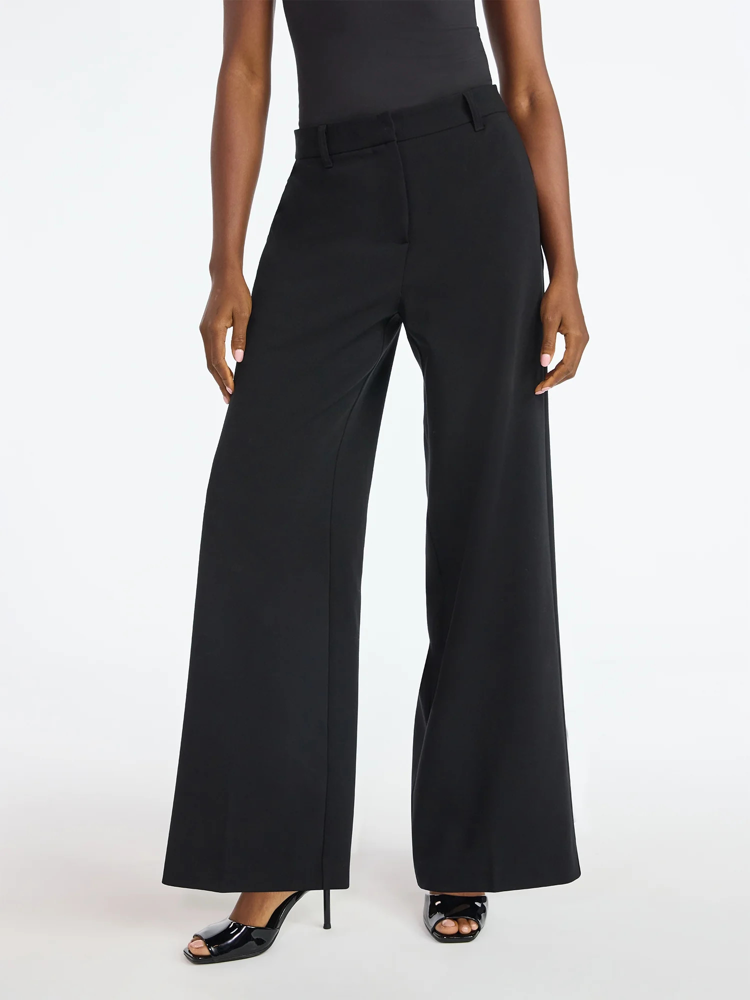 Scoop Women’s Wide Leg Trouser Pants, Sizes 0-20 | Walmart (US)