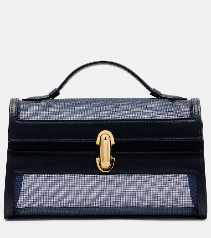 Savette Symmetry leather-trimmed mesh tote bag | Mytheresa (US/CA)