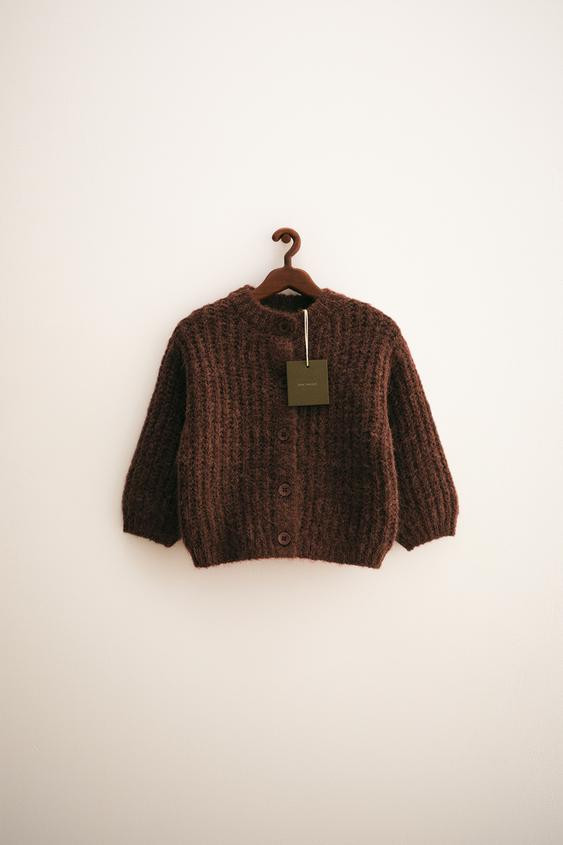 ZARA TIMELESS - CHUNKY WOOL KNIT CARDIGAN | Zara US