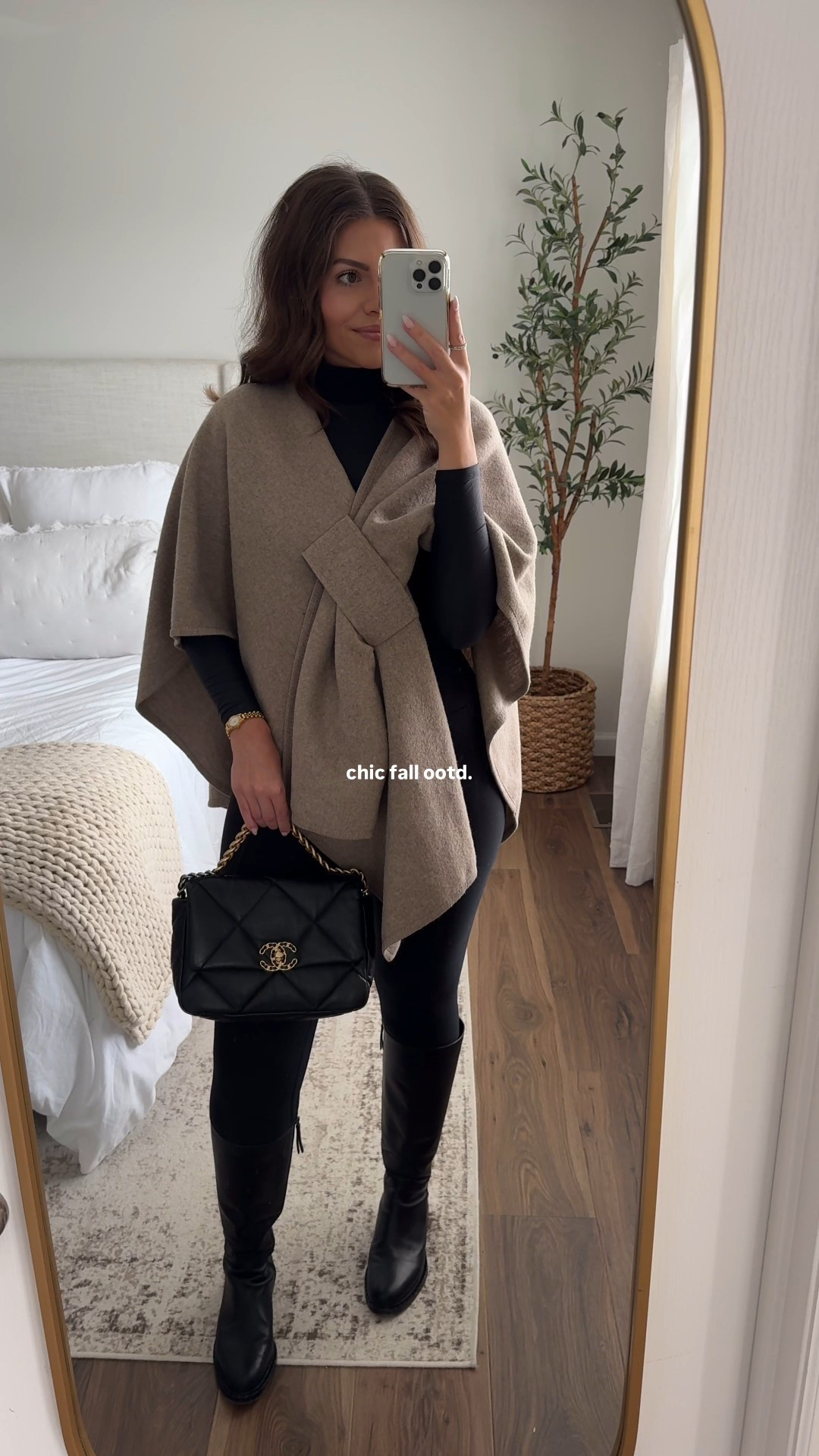 Ootd!! 
Sizing:
Shawl Cape - O/S
Mockneck Top - size Medium
Leggings - size Medium long (tts & I am 5’10)
Black Tall Riding Boots - tts 

Fall outfit inspo, thanksgiving outfit inspo

#LTKSeasonal #LTKStyleTip #LTKFindsUnder50