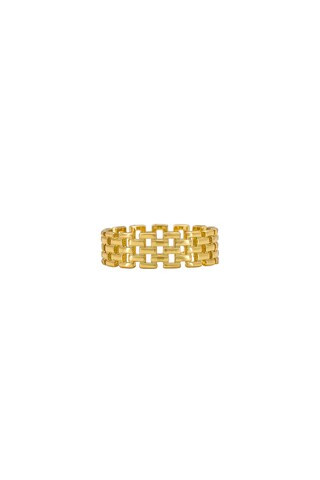 Linked Band Ring in Gold | Revolve Clothing (Global)
