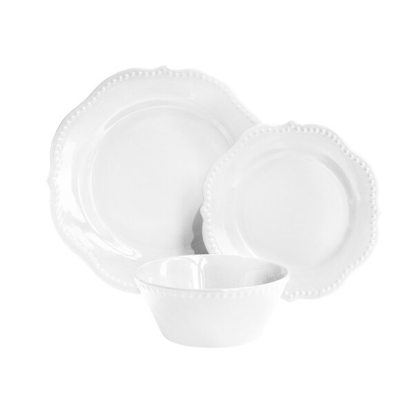 scallop white 12 pc dinner set | Bed Bath & Beyond