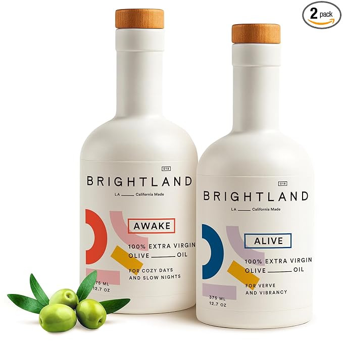 Brightland California Olive Oil Extra Virgin, The Duo – First Cold-Pressed Olive Oil Made with ... | Amazon (US)