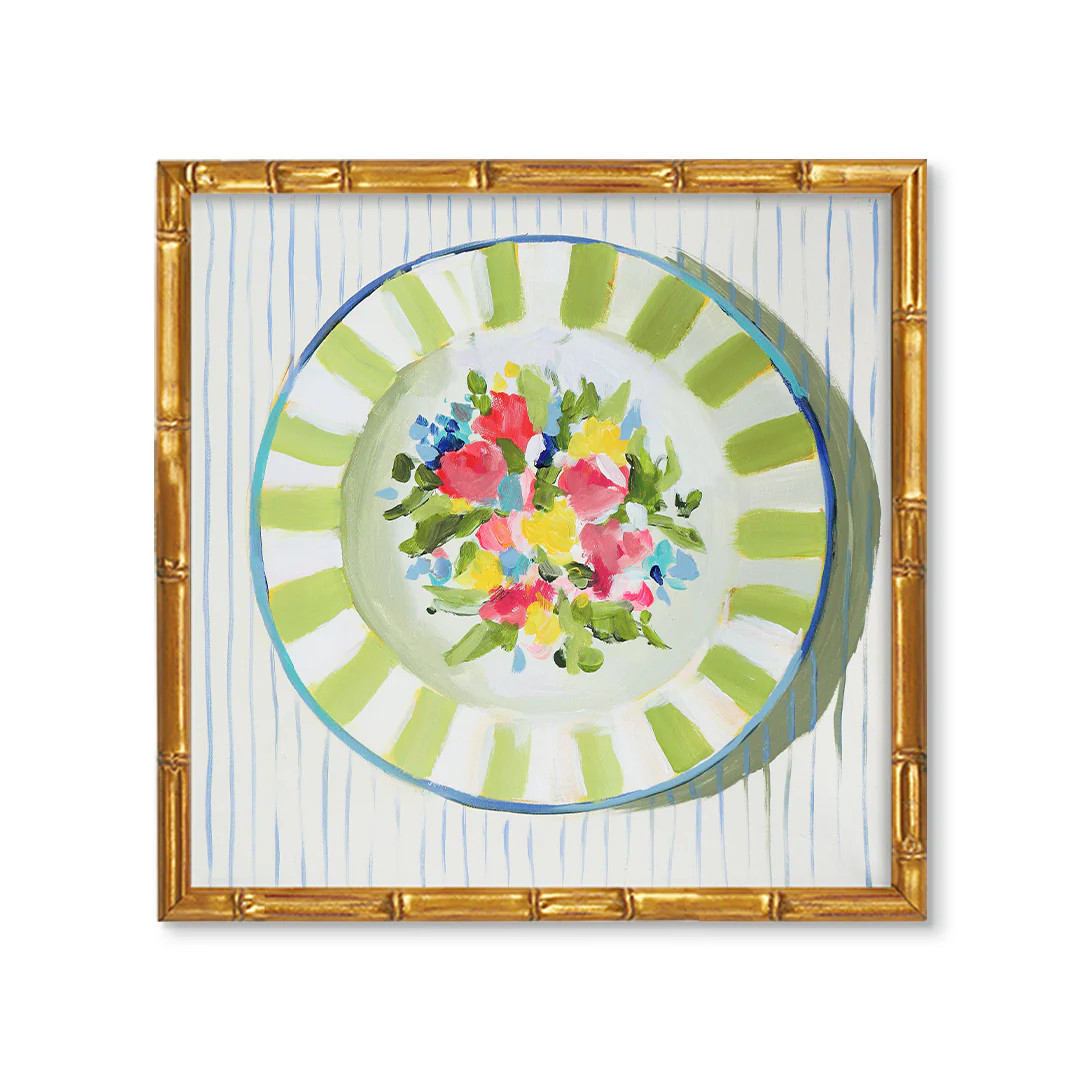 Decorative Plate Art Print No. 4 | Jenny Westenhofer Vintage Plate Wall Art | Urban Garden Prints