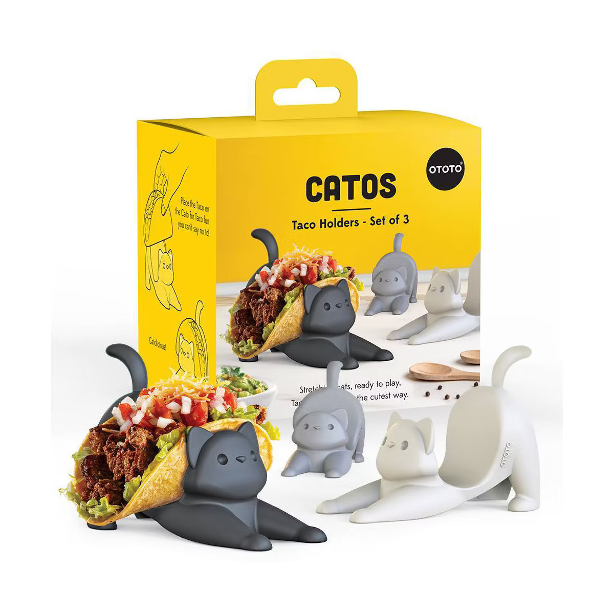 Ototo Holiday Gift Plastic Catos Cat Taco Holder Food Safe | Target