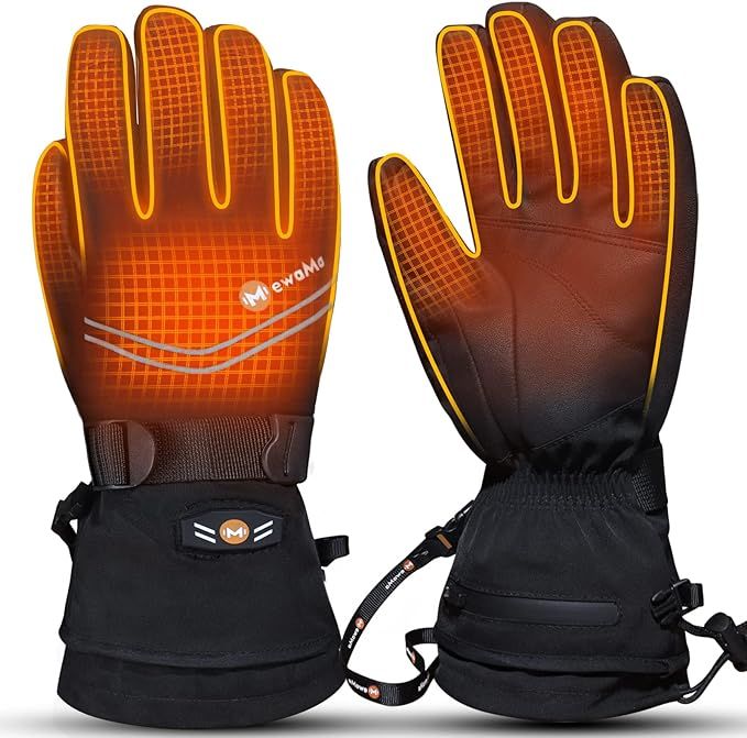 Amazon.com : Heated Gloves for Men and Women, MewaMa Rechargeable Electric Heated Gloves, Waterpr... | Amazon (US)
