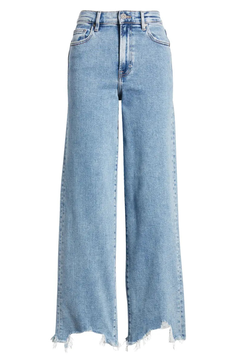HIDDEN JEANS Frayed Hem Wide Leg Jeans | Nordstrom | Nordstrom