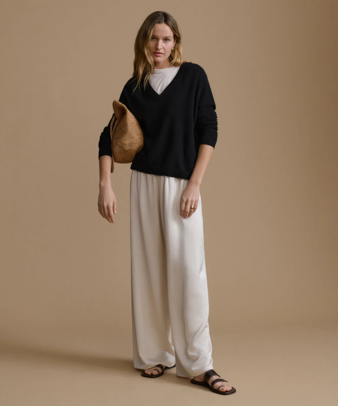 Jenni Kayne Women's Flynn Cashmere V-Neck Size Small | Jenni Kayne