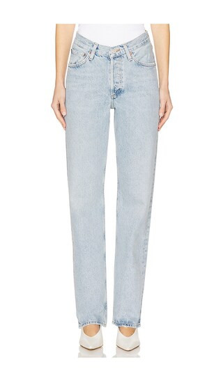 AGOLDE V-waist Kelly Jeans in Blue. - size 25 | Revolve Clothing (Global)