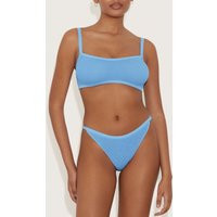 Hunza G Tyler Stretch-Seersucker Bikini | Coggles (Global)