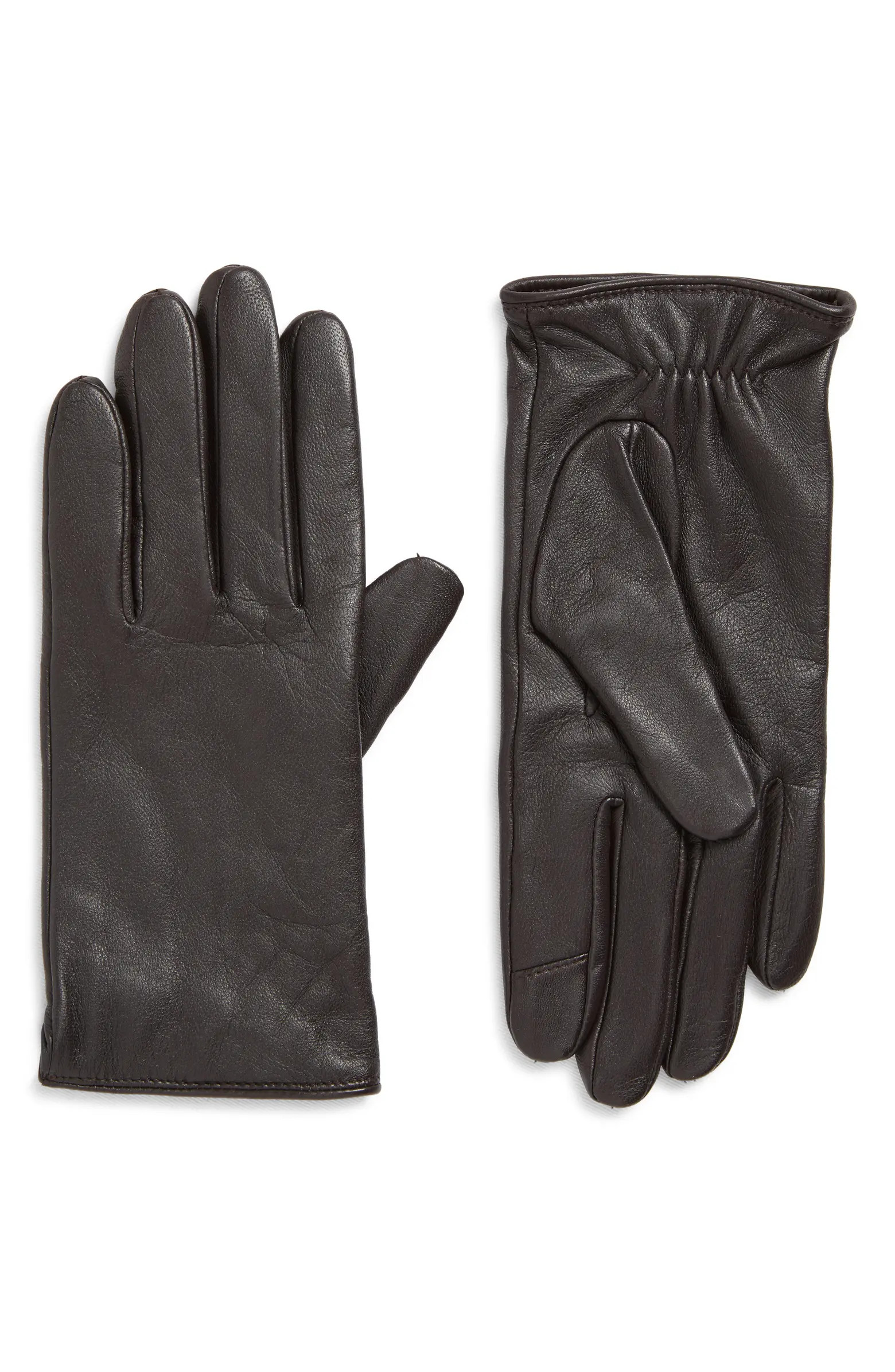 Leather Touchscreen Gloves | Nordstrom