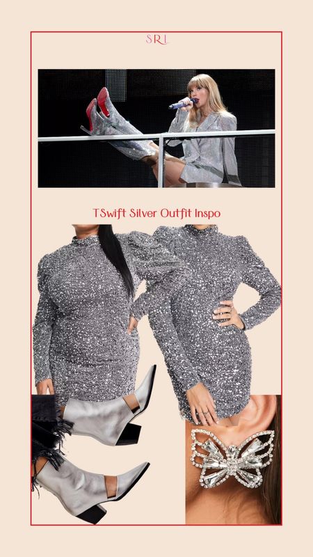 curvy outfit pieces inspired by Taylor Swifts silver Eras Tour outfit 🤍

#LTKFestival #LTKcurves #LTKFind