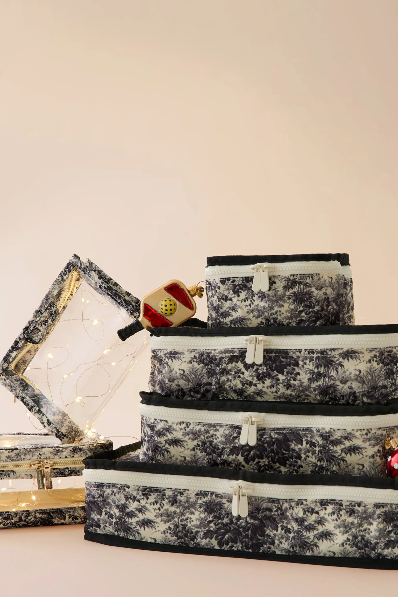 Noir Cypress Toile Packing Cubes | Tuckernuck (US)