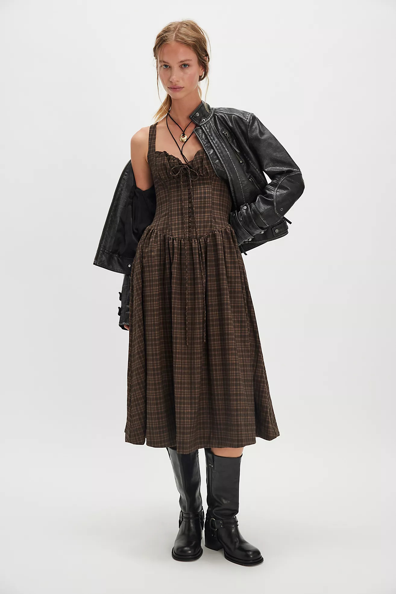 For Love & Lemons University Plaid Midi Dress | Free People (Global - UK&FR Excluded)