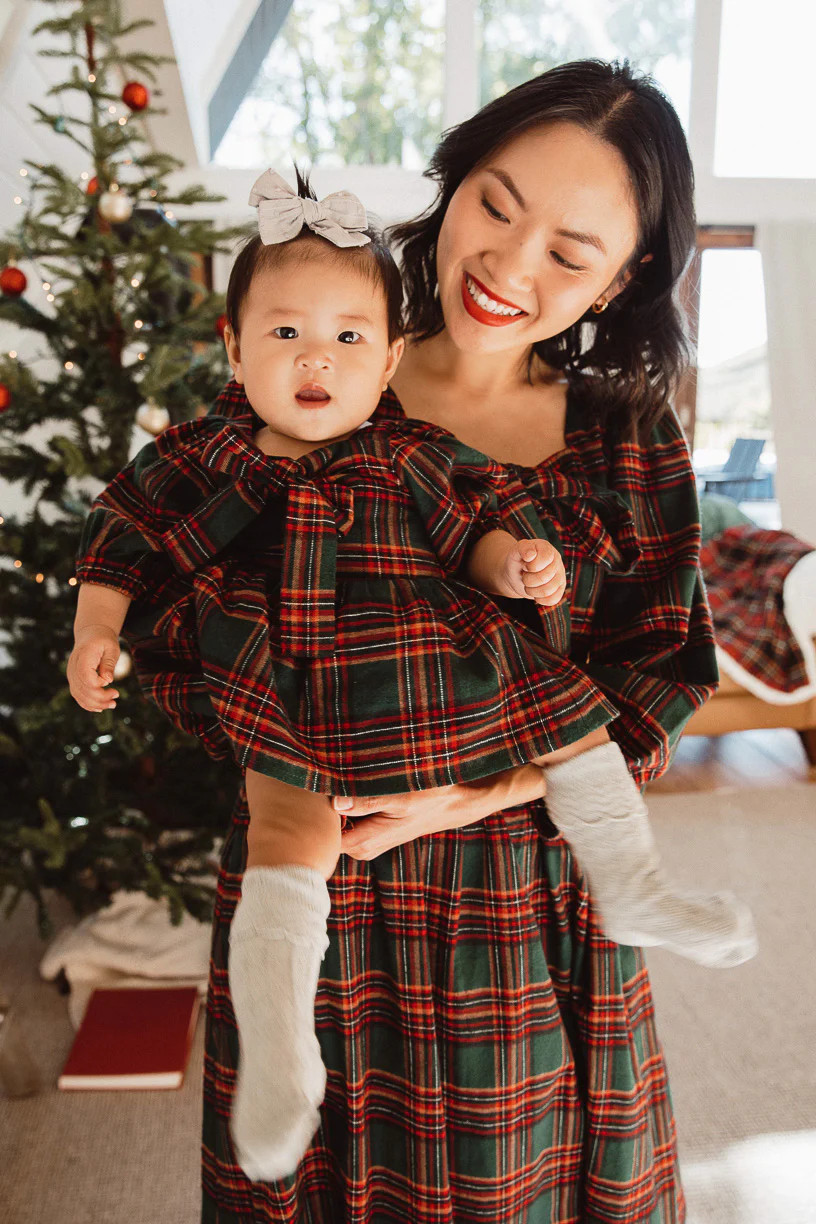 Baby Margo Dress Set in Green Plaid | Ivy City Co