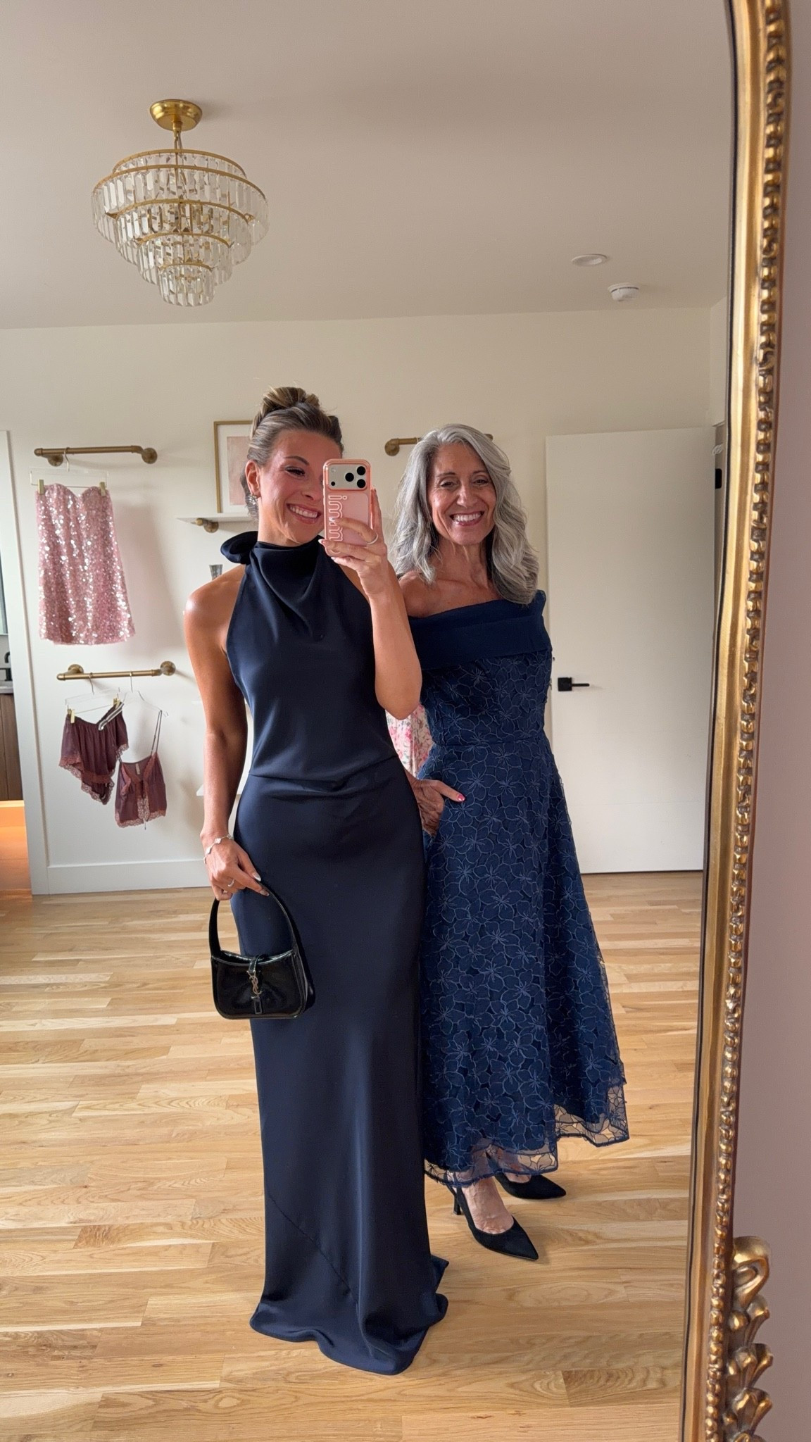 navy satin halter with tie, navy floral lace off-the-shoulder fitted bodice, full skirt  betsy & adam wedding guest dresses ✨

electric picks: emerson20 

I’m 5’4” & am wearing my usual size smalls/2 

mom is 5'4" and typically wears a medium/6

fall wedding guest dresses, wedding guest dresses, cocktail dresses, semi-formal dresses, black tie wedding guest dresses, destination wedding guest dresses, garden party dresses, wedding guest outfit ideas

#LTKgrwm #LTKSeasonal #LTKWedding