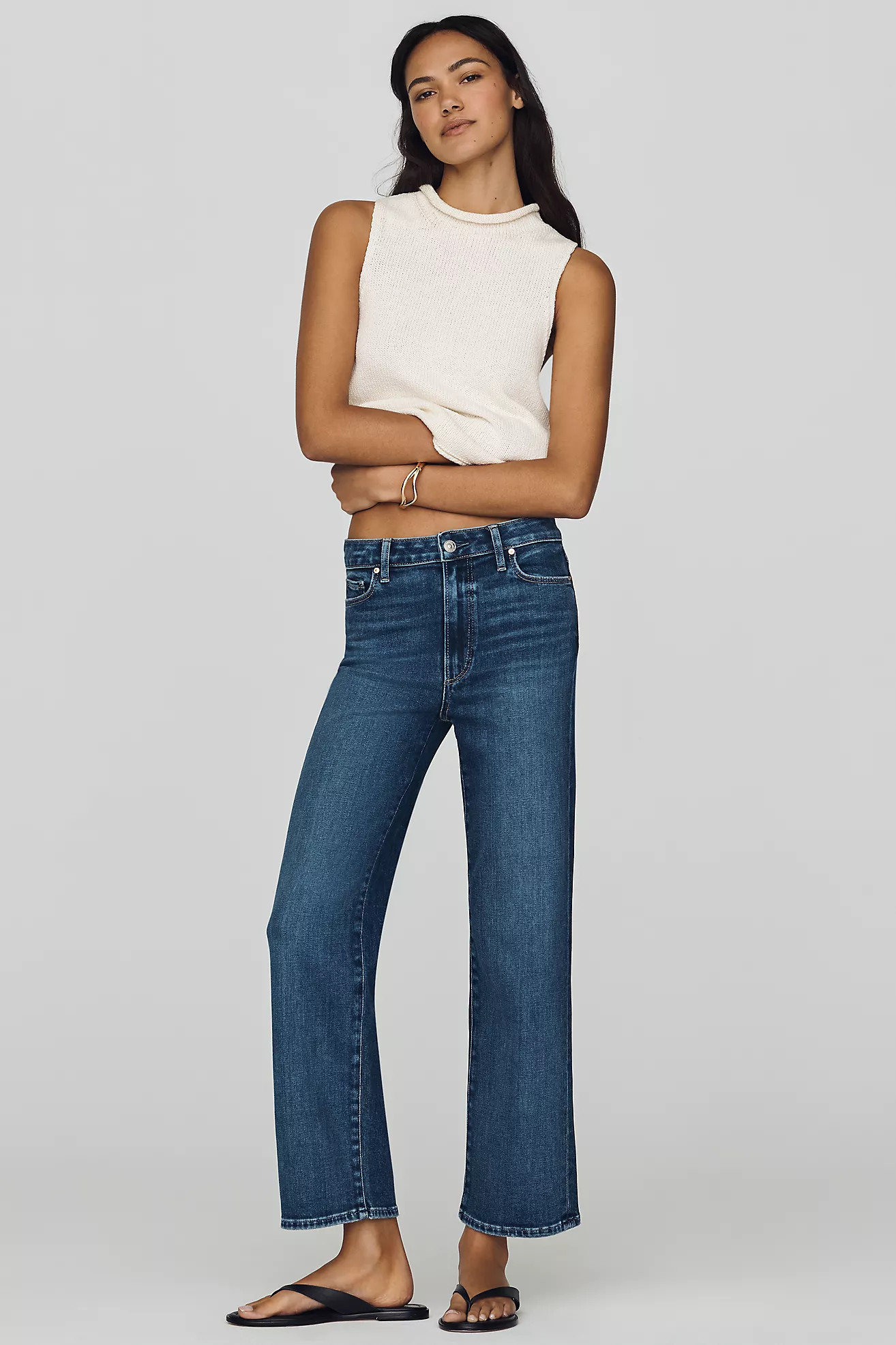 PAIGE Anessa High Rise Straight Jeans | Anthropologie (US)